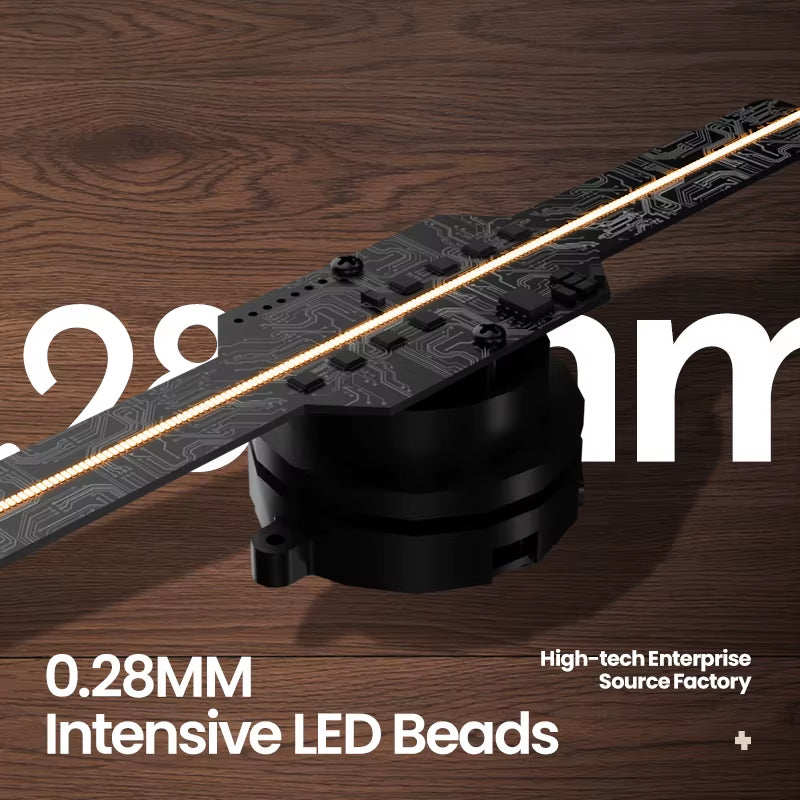 New 18CM Custom Logo Products Transparent Led Display Mini 3D Hologram Fan Projector Halloween Christmas Hologram Display