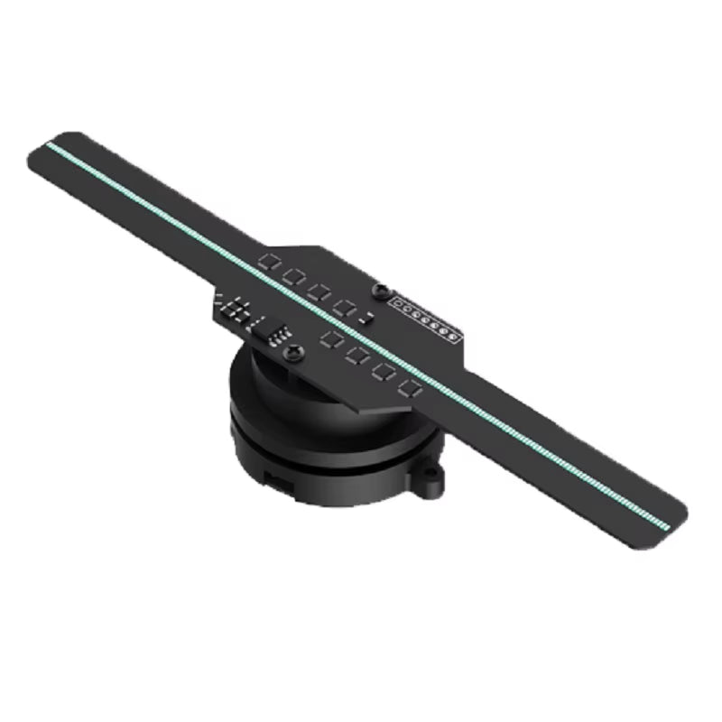 New 18CM Custom Logo Products Transparent Led Display Mini 3D Hologram Fan Projector Halloween Christmas Hologram Display